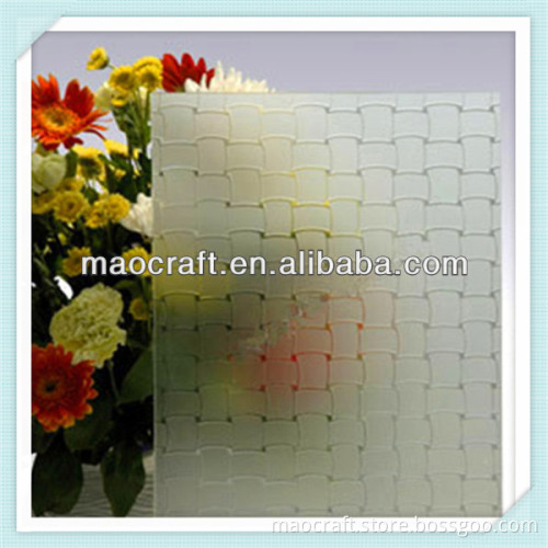 acid etched patterned glass/ au mongolia glass
